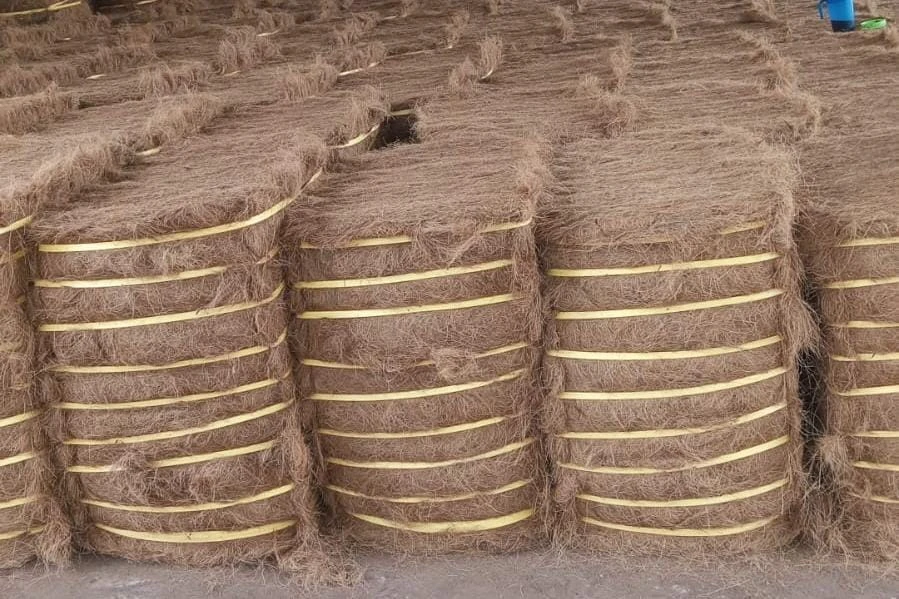 Mattress fiber bales